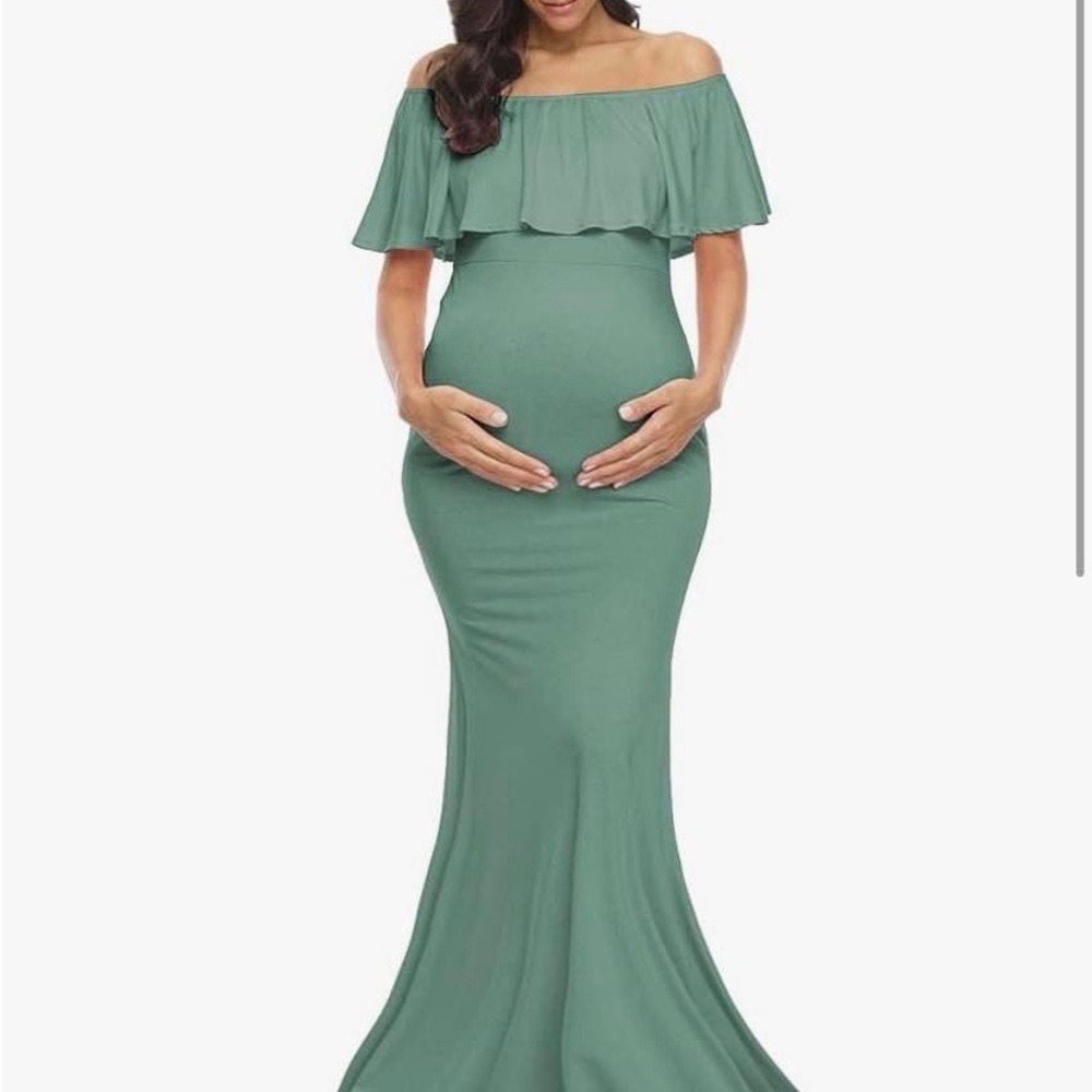 Chic Green maternity Dress
